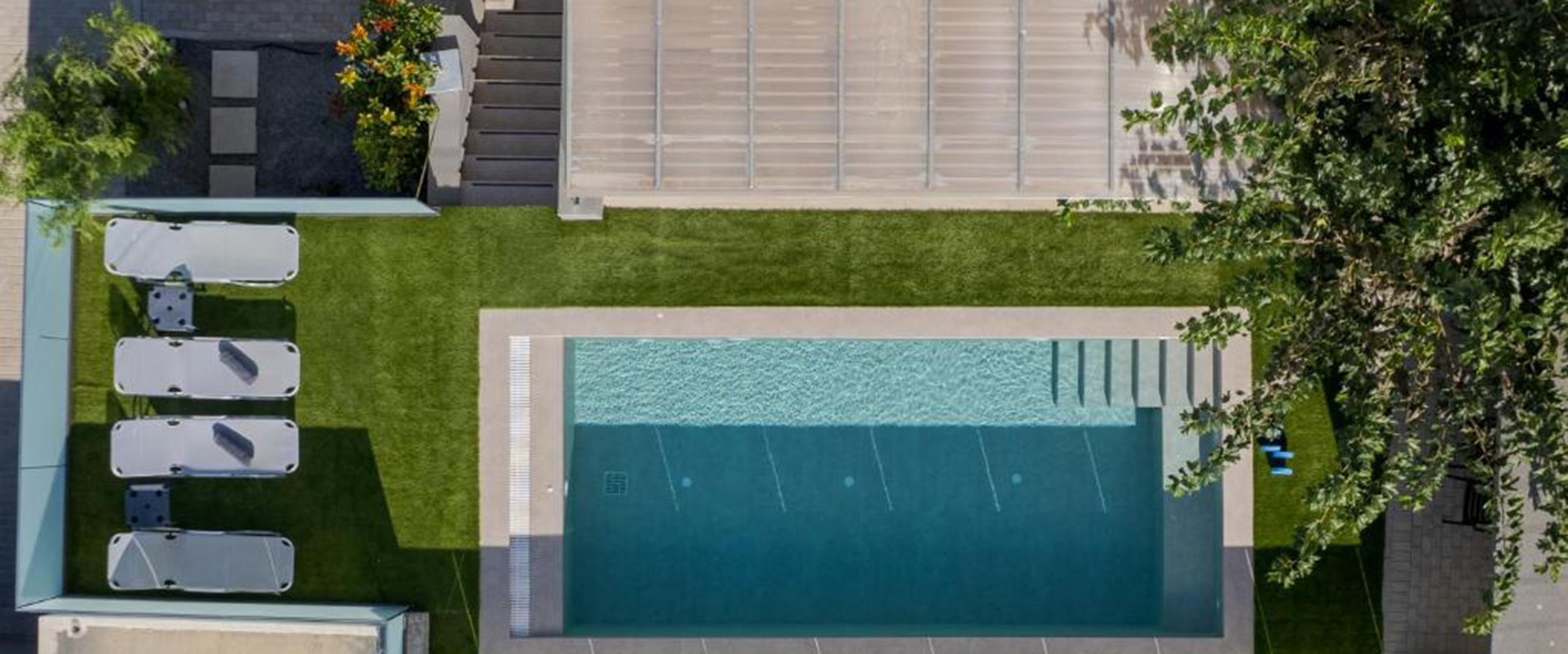 Crystal Sun Villa - Pool Aerail view